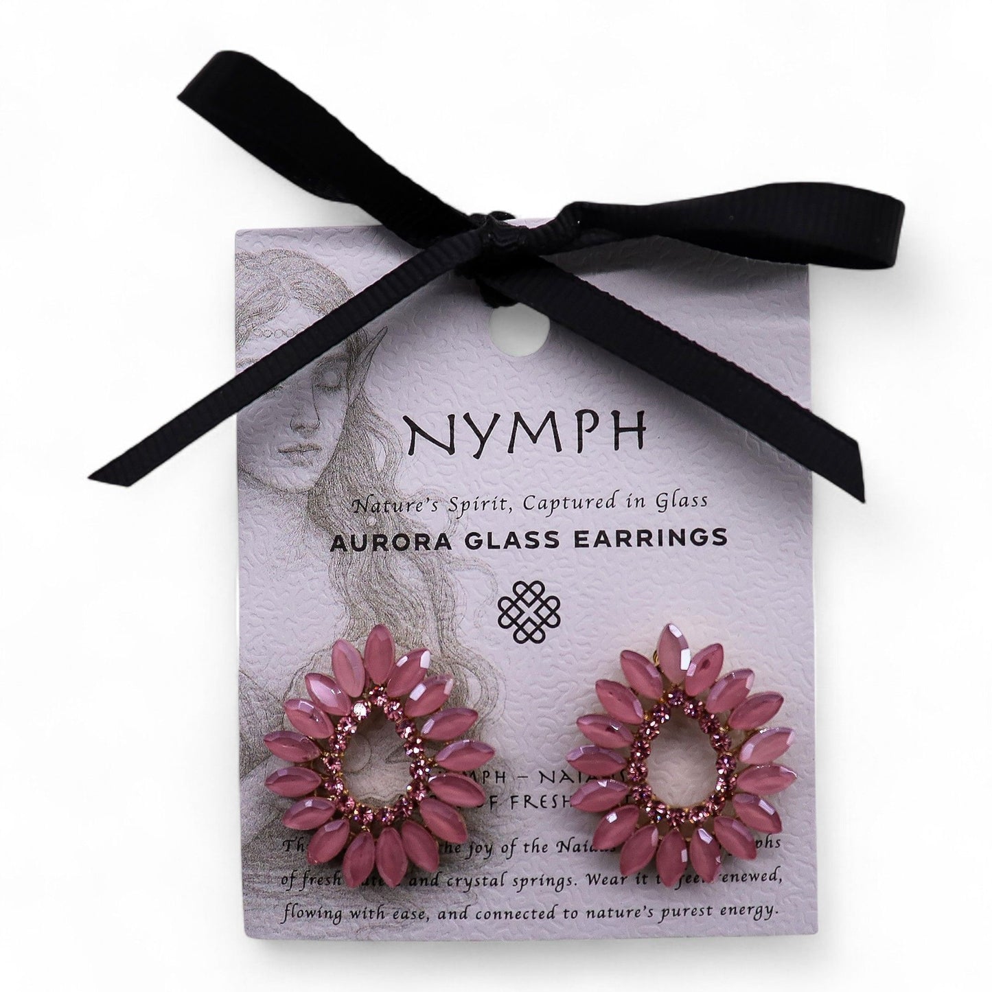 Soft Pink - Vintage Glass - Loop - Earrings