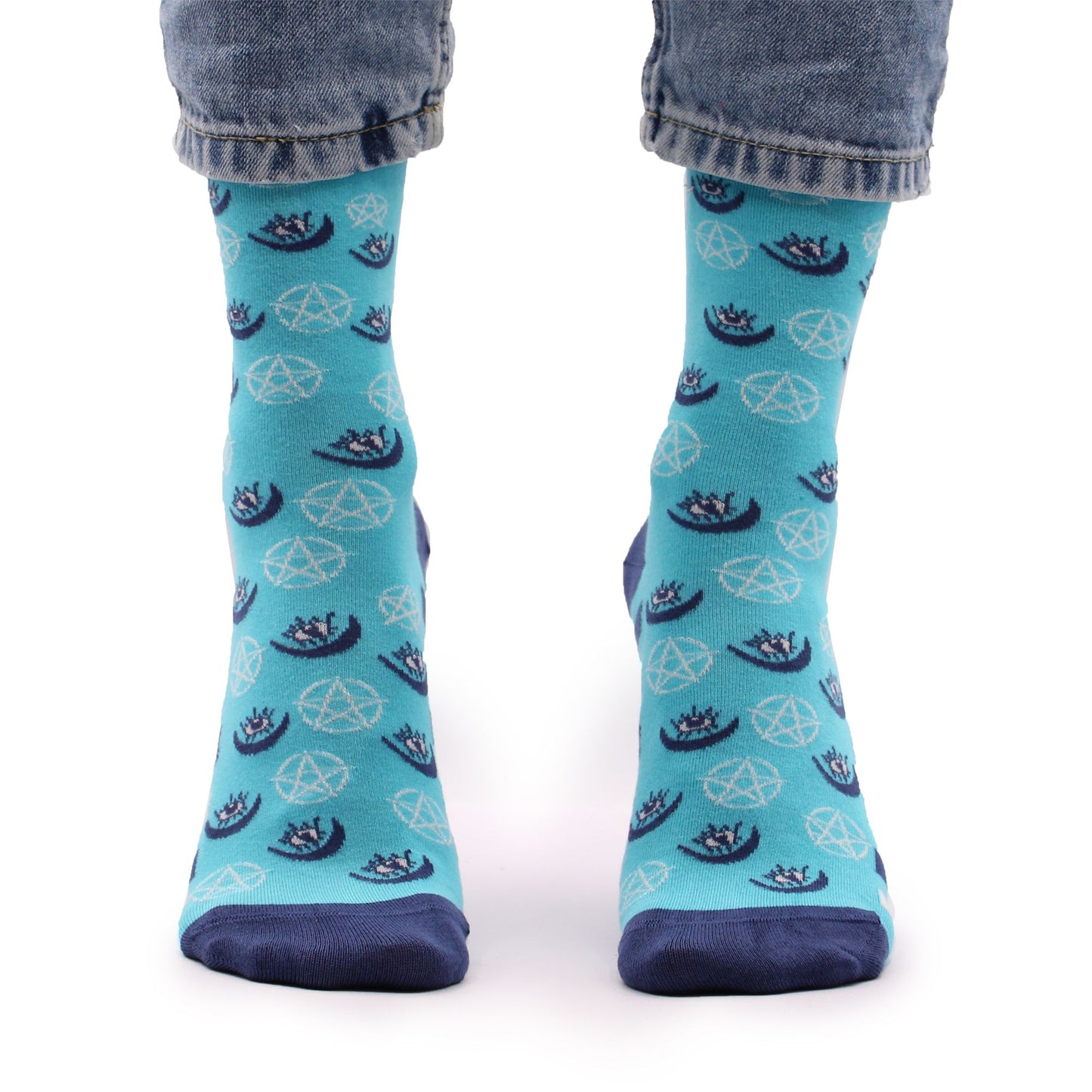 Hop Hare Bamboo Socks S/M - Pentagram and Evil Eye